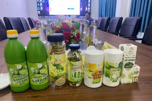 Sản phẩm nghiên cứu từ chanh của nhóm các nhà khoa học.