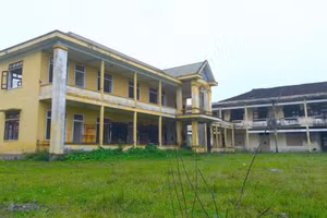 Trường THCS Đông Vĩnh bị bỏ hoang nhiều năm. Ảnh: Phạm Tâm