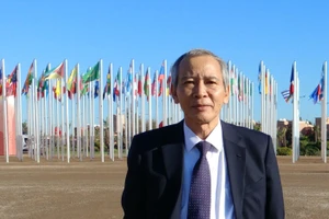 GS.TS Trần Thục tại Hội nghị BĐKH toàn cầu, COP22 năm 2016 tại Marrakech - Morocco.