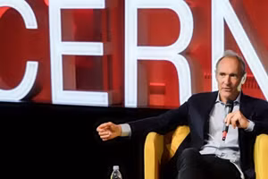 Tim Berners-Lee trong một buổi nói chuyện tại CERN.