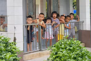 Trẻ em mồ côi, bị bỏ rơi tại bệnh viện hoặc có hoàn cảnh đặc biệt khó khăn được chăm sóc tại Làng Thiếu niên Thủ Đức. Ảnh: Lâm Ngọc