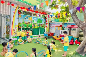 Học sinh Trường Mầm non Ngôi Sao Sáng (Linh Xuân, TPHCM). Ảnh: Lâm Ngọc