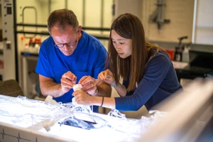 Hai nhà khoa học Jeremy Heit và Renee Zhao cùng thực hiện nghiên cứu tại Đại học Stanford. Ảnh: Aaron Kehoe