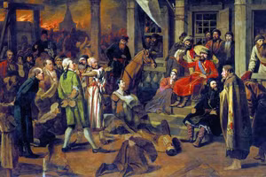 Emelyan Pugachev giả mạo Peter III thực thi công lý. Ảnh minh họa: Thecollector.com