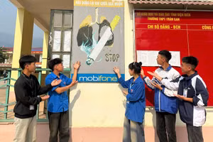 Học sinh Trường THPT Trần Can (Điện Biên) quyết tâm nói không với thuốc lá.