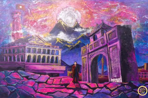 Tác phẩm 'Bác Hồ tìm đường cứu nước'.