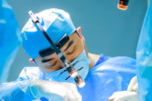 PGS.TS.BS Phạm Hiếu Liêm thực hiện một ca phẫu thuật. Ảnh: L.N