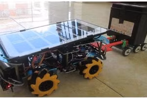 Sản phẩm xe điện điều khiển từ xa của nhóm nghiên cứu.