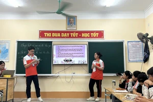 Giờ học Ngữ văn tại THPT Nghi Lộc 2 (Nghi Lộc, Nghệ An). Ảnh: TG