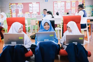 Một tiết học của học sinh THCS Malaysia.