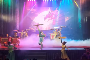 Vở xiếc 'Lời của tre' nằm trong chuỗi chương trình biểu diễn định kỳ trong năm 2026 tại Trung tâm Nghệ thuật Giải trí IONAH. Ảnh: Bình Thạnh.