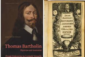 Thomas Bartholin và quyển sách của ông có ghi hiện tượng tự bốc cháy.