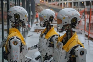 Nhờ chính sách hỗ trợ, sản xuất robot hình người ở Trung Quốc tăng mạnh. Ảnh: INT