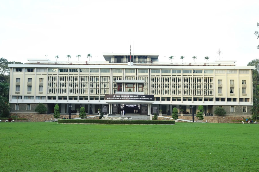 Hội trường Thống Nhất - nơi tổ chức Lễ viếng và Lễ truy điệu nguyên Chủ tịch nước Trần Đức Lương. 