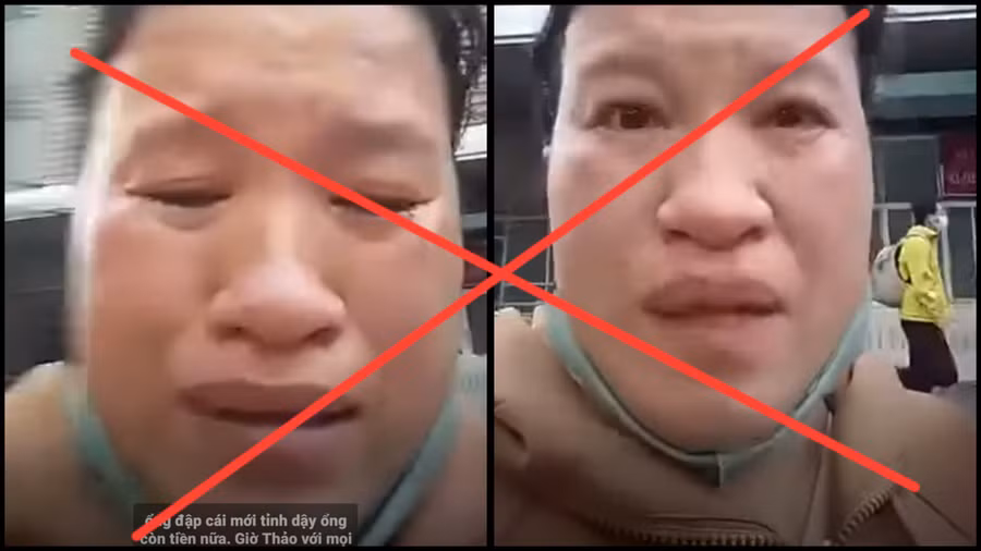 Thông tin người phụ nữ livestream là lừa đảo. (Ảnh cắt từ clip)