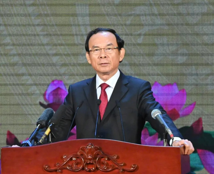 Bí thư Thành ủy TPHCM Nguyễn Văn Nên phát biểu tại buổi lễ. (Ảnh: Việt Dũng) bi-thu-thanh-uy-nguyen-van-nen.jpg