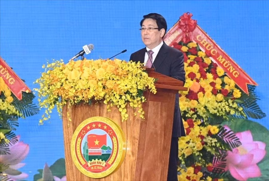 Chủ tịch nước Lương Cường phát biểu.