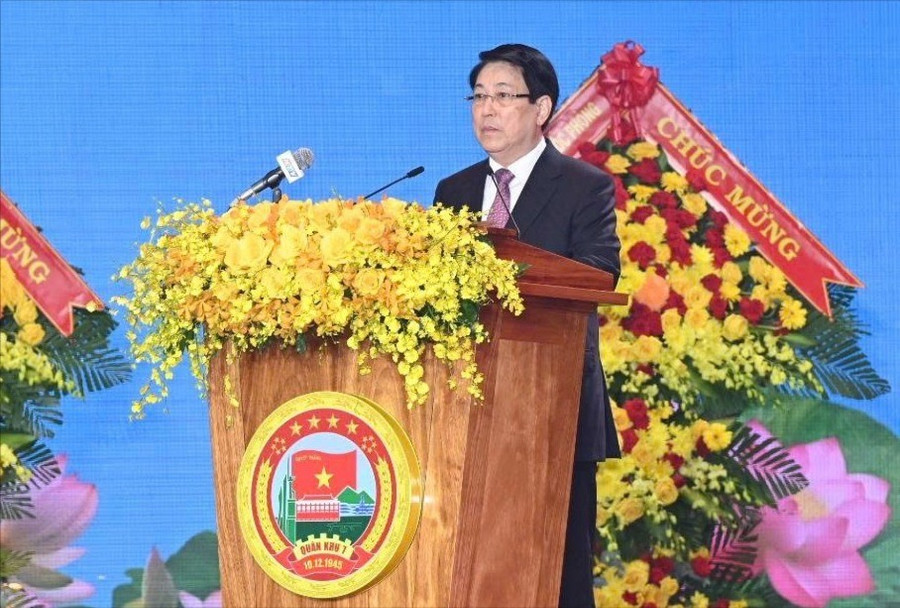 Chủ tịch nước Lương Cường phát biểu.