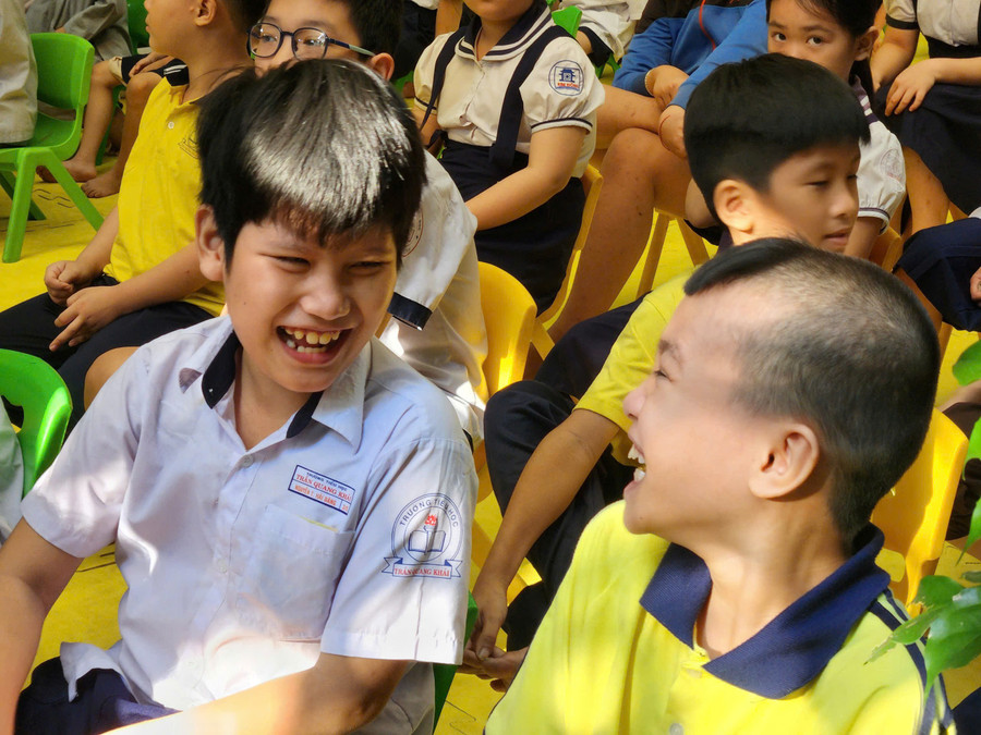 Học sinh tại Chùa Kỳ Quang 2 (phường Gò Vấp, TPHCM).