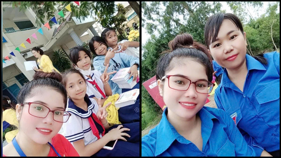 Cô Hương (đeo kính) luôn được đồng nghiệp và học sinh yêu quý. e654be1c1900ac5ef511.jpg