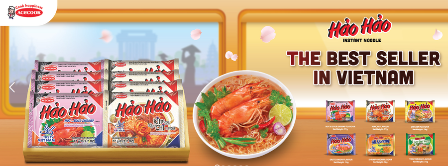 Các sản phẩm của Acecook Việt Nam.