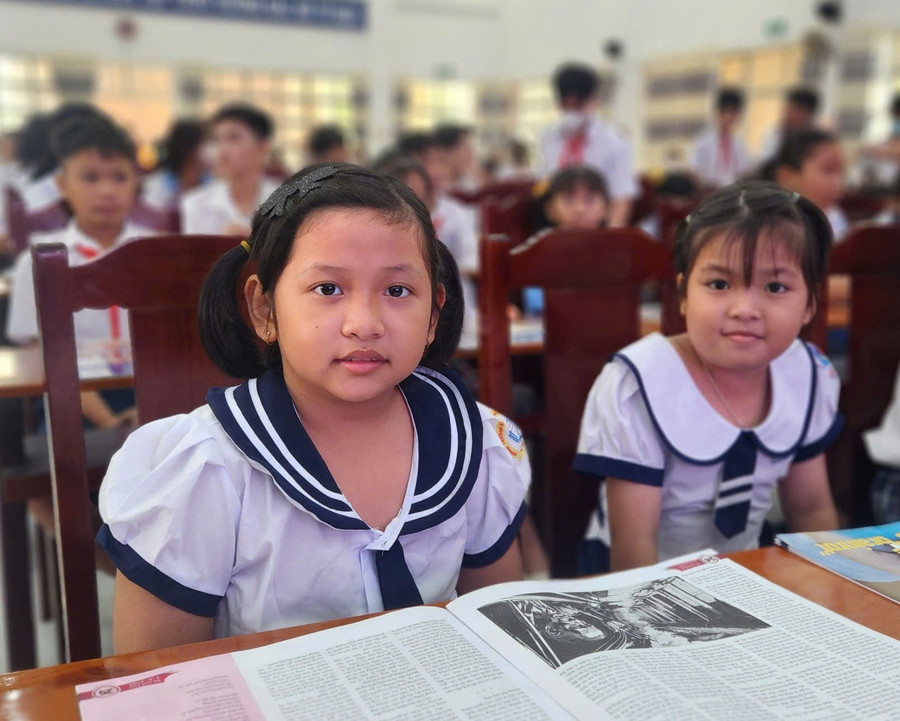 Học sinh tiểu học tại tỉnh Tây Ninh. Ảnh: Lâm Ngọc