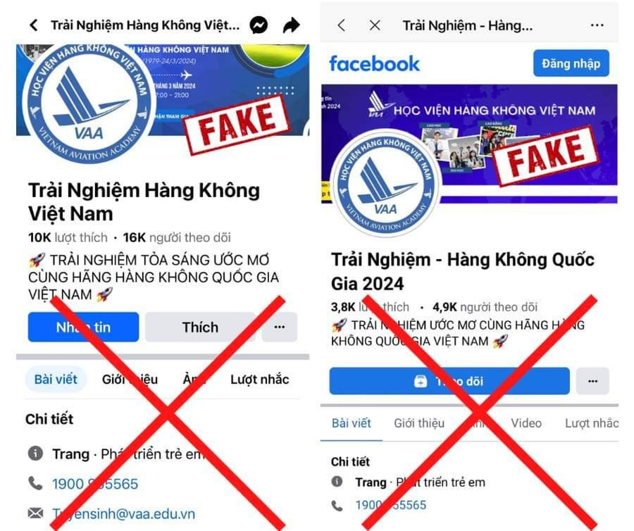Các website/trang mạng xã hội giả mạo sao chép nguyên mẫu tên, địa chỉ, chương trình, nội dung, hình ảnh, video. (Ảnh: CATPHCM) 1000133810.jpg