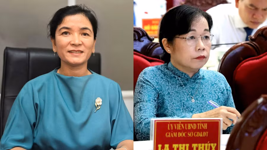 Quyền Giám đốc Sở GD&ĐT TP Cần Thơ, bà Trần Thị Huyền và Giám đốc Sở GD&ĐT tỉnh Vĩnh Long, bà La Thị Thúy.