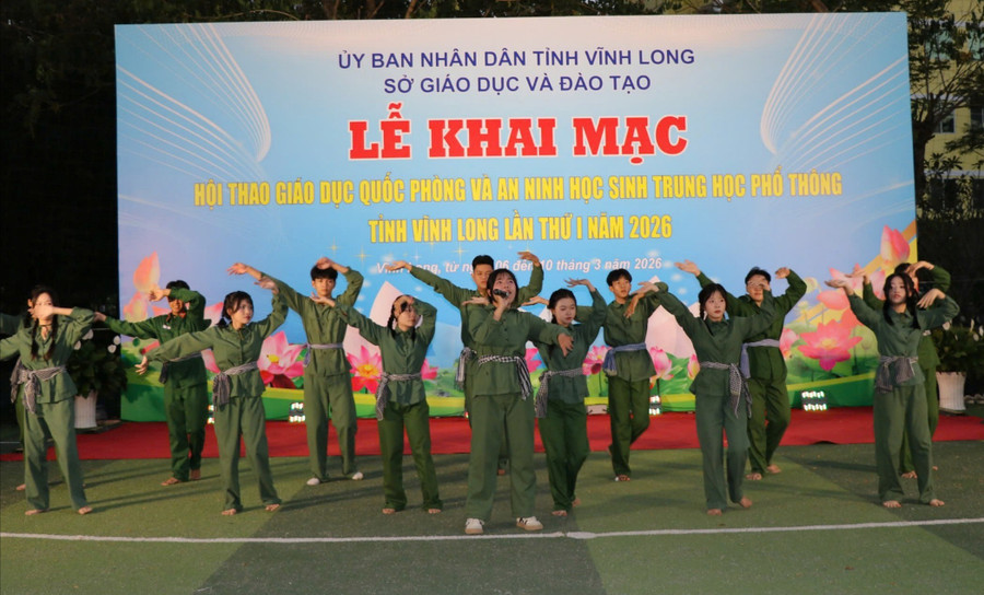 Khai mạc Hội thao quốc phòng - an ninh học sinh THPT Vĩnh Long lần thứ I