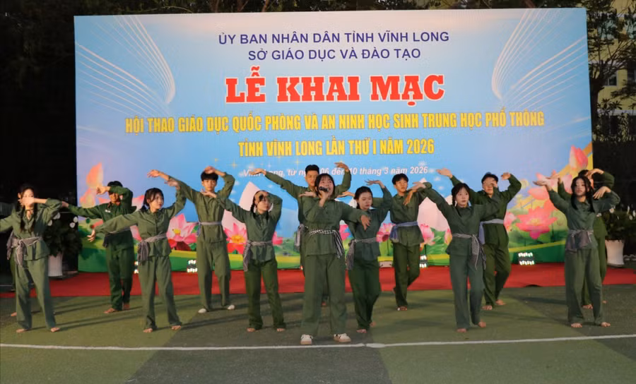 Khai mạc Hội thao quốc phòng - an ninh học sinh THPT Vĩnh Long lần thứ I