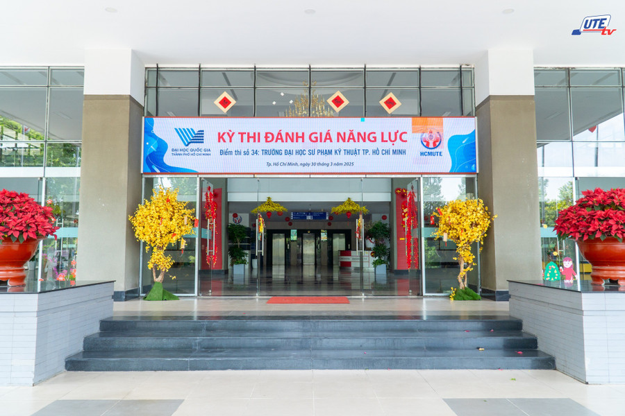 Điểm thi số 34 kỳ thi đánh giá năng lực đặt tại Trường Đại học Sư phạm Kỹ thuật TPHCM. Ảnh: HCMUTE