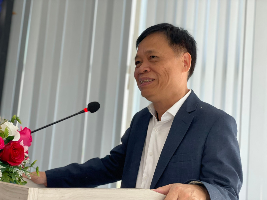 PGS.TS Lê Quốc Cường phát biểu tại tọa đàm. Ảnh: Phúc Uyên xay-dung-he-sinh-thai-dao-tao-drone-trong-truong-hoc-1.jpg