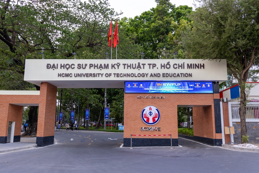 Trường Đại học Sư phạm Kỹ thuật TPHCM, nơi đăng cai sự kiện Ngày hội Khởi nghiệp Quốc gia của HSSV lần thứ VII. Ảnh: HCMUTE chuan-bi.jpg