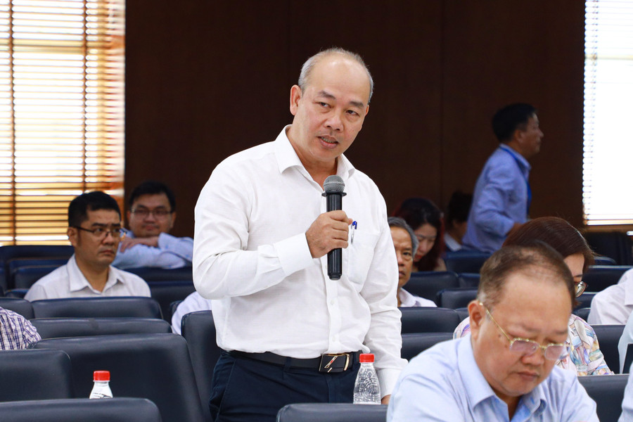 PGS.TS Huỳnh Kỳ Phương Hạ – Phó Hiệu trưởng Trường Đại học Bách khoa, Đại học Quốc gia TPHCM góp ý tại hội thảo. Ảnh: Mạnh Tùng huynh-ky-phuong-ha.jpg