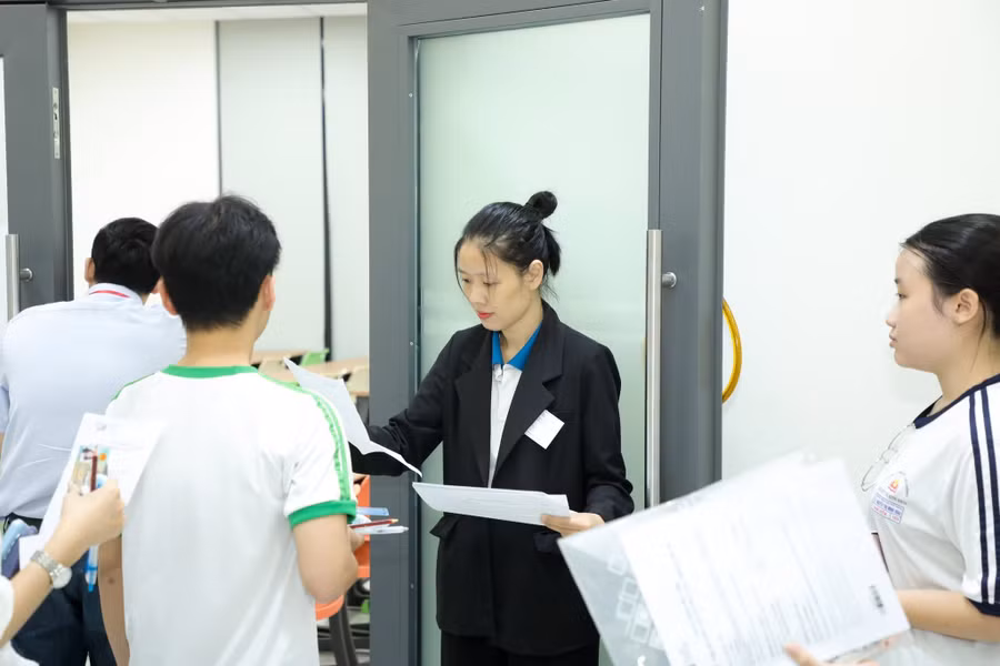Thí sinh dự thi đánh giá năng lực do Đại học Quốc gia TPHCM tổ chức tại Trường Đại học Công nghiệp TPHCM.