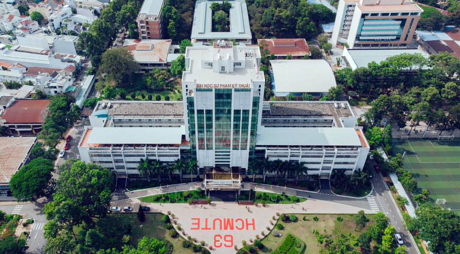 Khuôn viên cơ sở chính Trường Đại học Công nghệ Kỹ thuật TPHCM tại phường Thủ Đức, TPHCM. Ảnh: UTE