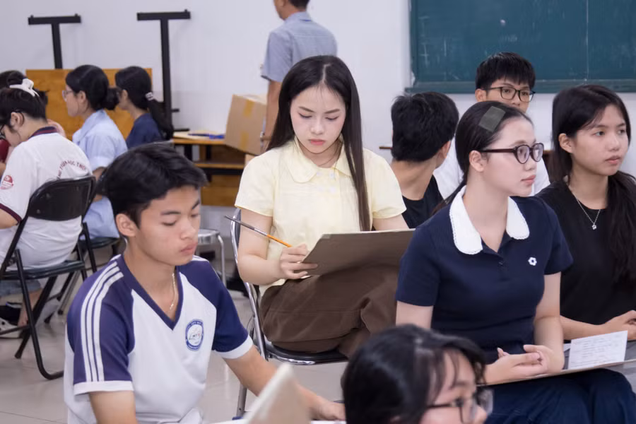 Thí sinh dự thi Năng khiếu 2026 tại Trường Đại học Kiến trúc TPHCM. Ảnh: UAH.