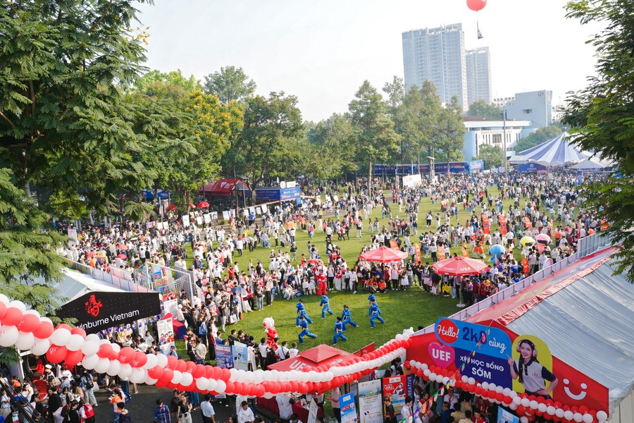 Sự kiện ngày hội tư vấn - tuyển sinh năm 2026 tại cơ sở 1 Trường Đại học Bách khoa (Đại học Quốc gia TPHCM). Ảnh: HCMUT.