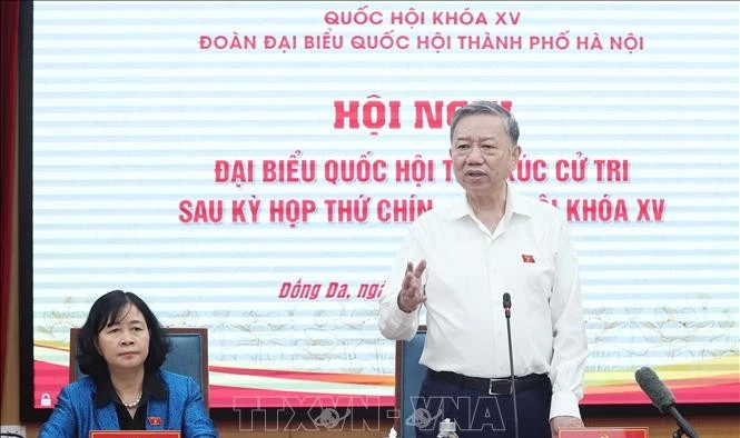 Tổng Bí thư Tô Lâm tiếp xúc cử tri Hà Nội sau Kỳ họp thứ 9, Quốc hội khóa XV