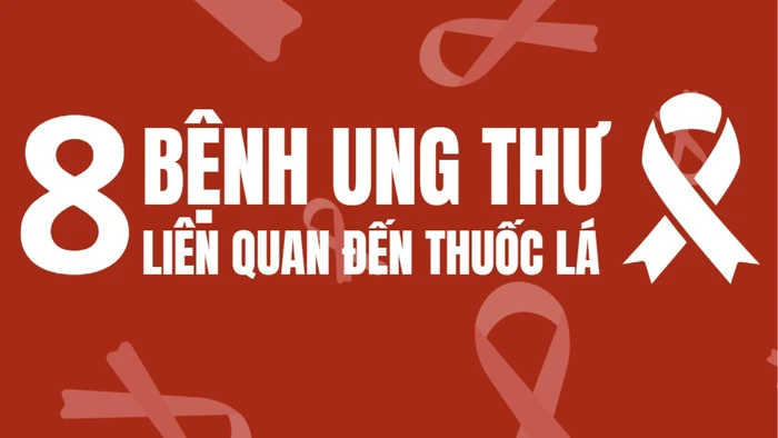Infographic: 8 bệnh ung thư liên quan đến thuốc lá