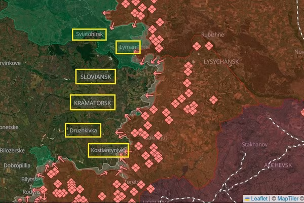 Trục phòng thủ cuối cùng ở Donetsk rung chuyển