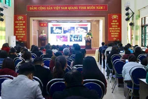 Quang cảnh Hội nghị tập huấn công tác phòng, chống ma túy trong trường học.