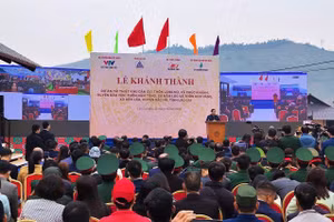 Lễ khánh thành được tổ chức tại khu TĐC Làng Nủ, xã Phúc Khánh, huyện Bảo Yên.