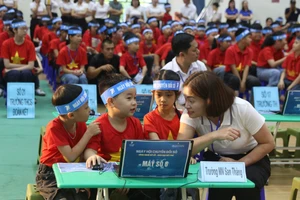 Học sinh Trường Mầm non San Thàng tham gia Ngày hội.