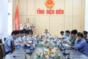 Điểm cầu tỉnh Điện Biên dự hội nghị chuẩn bị tổ chức Lễ khởi công các trường nội trú liên cấp.