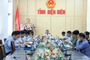 Điểm cầu tỉnh Điện Biên dự hội nghị chuẩn bị tổ chức Lễ khởi công các trường nội trú liên cấp.