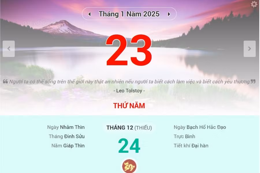 Lịch âm 23/1 - Xem lịch âm ngày 23/1 