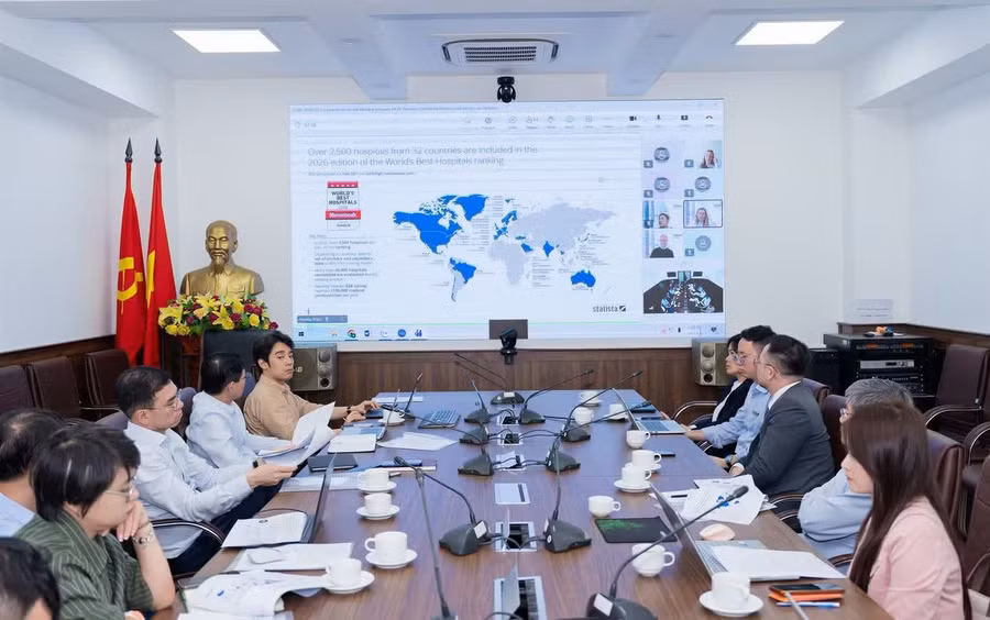 Cục Quản lý Khám chữa bệnh (Bộ Y tế), Vinmec và Statista Healthcare trao đổi định hướng đưa Việt Nam tham gia bảng xếp hạng bệnh viện toàn cầu.
