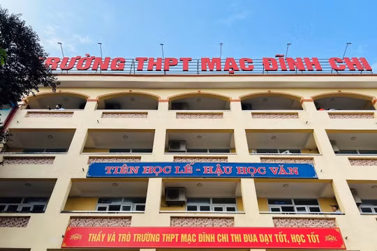 Trường THPT Mạc Đĩnh Chi, xã Nội Bài, Hà Nội thành lập và hoạt động gần 30 năm. Ảnh: INT.