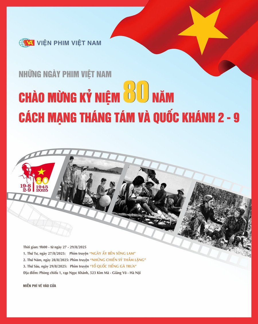 Chiếu miễn phí 3 bộ phim điện ảnh đặc biệt nhân dịp kỷ niệm 80 năm Quốc khánh nước Cộng hòa xã hội Chủ nghĩa Việt Nam. chieu-phim.jpg